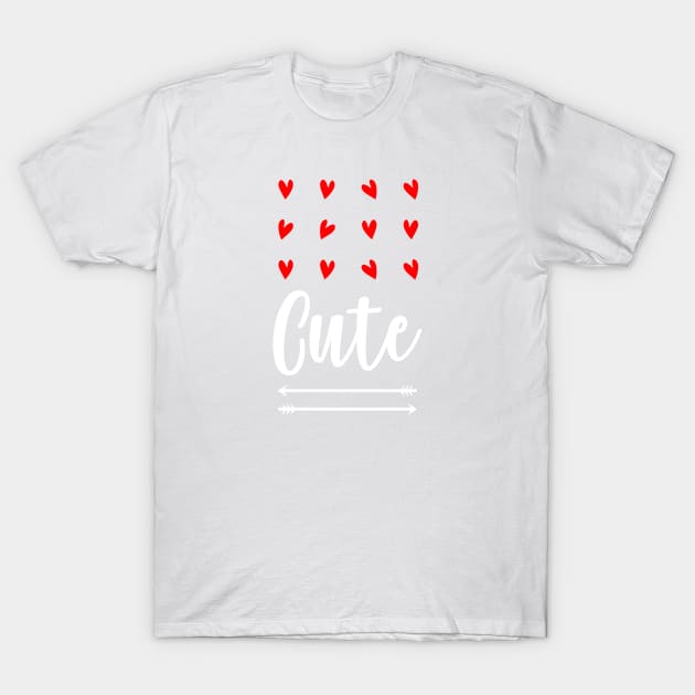 Cute Hearts and Arrows Valentines Day design T-Shirt by mmxxbk